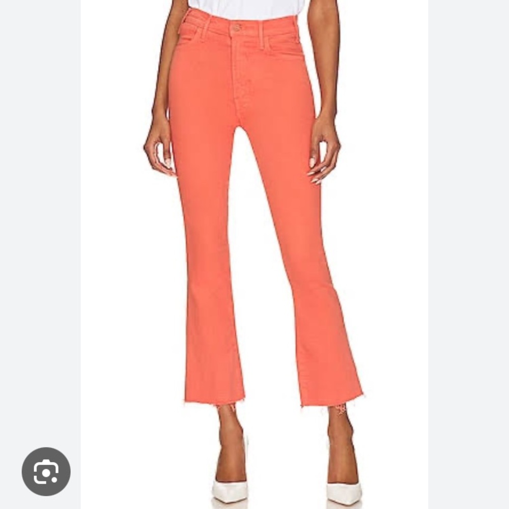 Mother The Hustler Ankle Fray in Persimmon/Second Chance, Sz 29